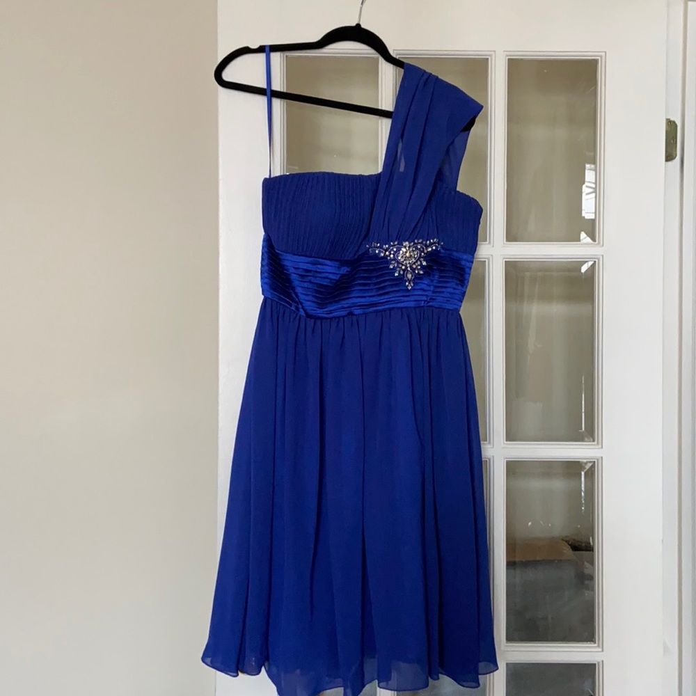 MayQueen Chiffon Dress in Royal Blue